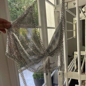 SILVER CHAIN SHIRT NO SIZE (best size small)